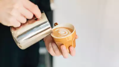 Latte art at Olivia's Garden