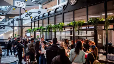Queen's Cross Food Hall | The Crossbar, which serves coffee in the morning and cocktails from the afternoon until eve