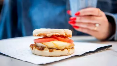 Queen's Cross Food Hall | A breakfast sandwich at Queen's Cross Food Hall