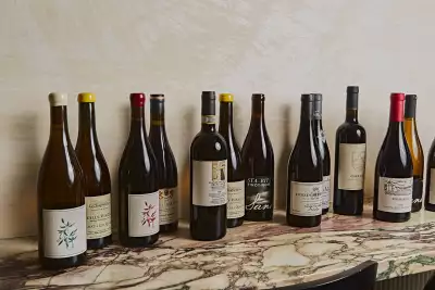 A lineup of wine at Henry's restaurant Toronto