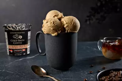 Chapman&rsquo;s Cold Brew Coffee, which won Bronze in the Most Innovative Ice Cream category, is served inside a mug