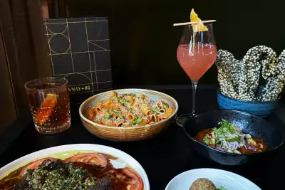 Cocktails and dishes at Runway06