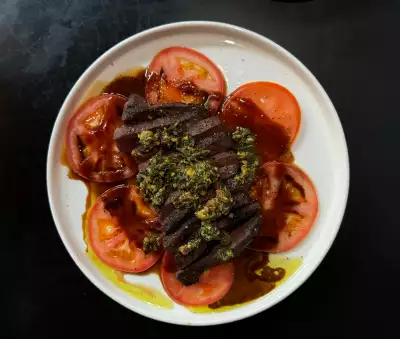 Flat iron steak at Runway06