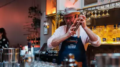 Vodka cocktails | Finlandia Vodka&rsquo;s master mixologist, Pekka Pellinen shaking up a cocktail