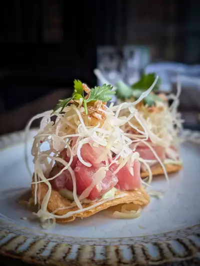The Berczy Tavern | Tuna tostadas at The Berczy Tavern