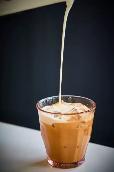 Tony's Sourdough Pizzeria in Elora | The pizzeria also serves housemade Thai tea served with milk or lime
