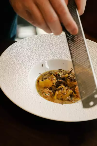 Chef Daniel Boulud Q&A | Agnolotti chanterelles at Caf&eacute; Boulud By Four Seasons in Yorkville