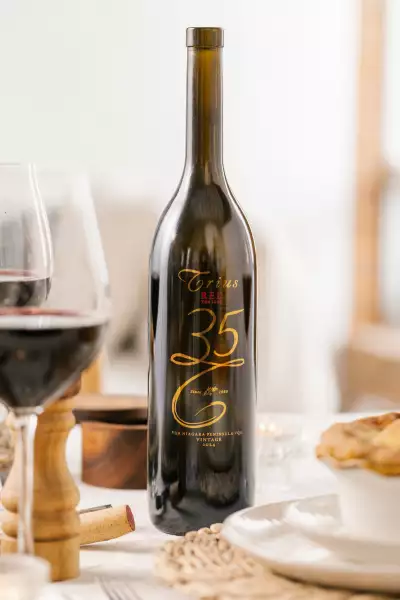 Trius Winery | A bottle of The Trius Red 35th Anniversary VQA 2024 vintage Trius Winery | A bottle of The Trius Red 35th Anniversary VQA 2024 vintage