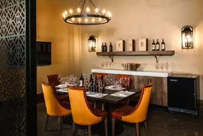A private dining area at Stone Eagle Winery
