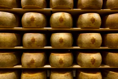 Prosciutto di Parma PDO and Grana Padano PDO cheese | Grana Padano PDO cheese ageing warehouse