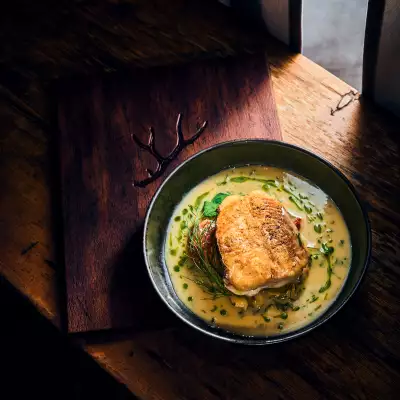 Wild Bone-In Halibut at Antler Kitchen & Bar