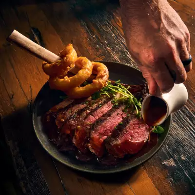 Alberta Bison Tomahawk at Antler Kitchen & Bar
