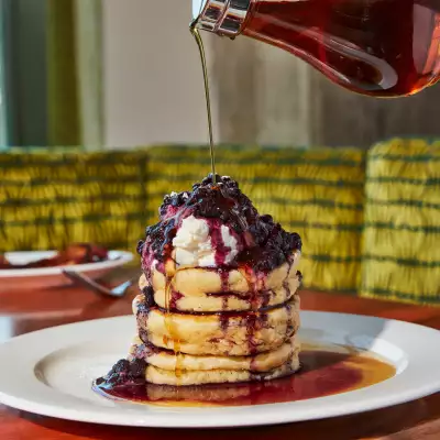 Toronto foodie bucket list | Wild Blueberry Buttermilk Pancakes at Mildred&rsquo;s Temple Kitchen