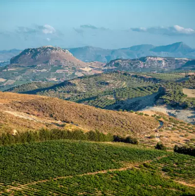 Rolling hills in Crete, Greece