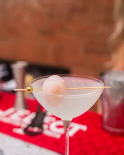 A lychee martini at Cassius on King