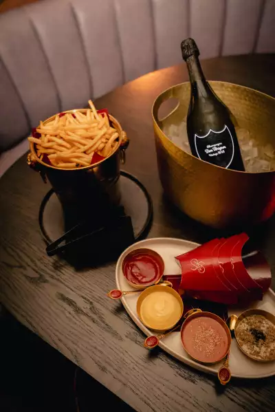 TIFF celebrity hotspots | At the Powder Room, a bucket of fries and Dom Pérignon bring a playful high-low spin to TIFF-worthy indulgence TIFF celebrity hotspots | At the Powder Room, a bucket of fries and Dom Pérignon bring a playful high-low spin to TIFF-worthy indulgence