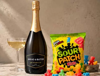 Wine and snack pairings | Bread & Butter Prosecco and Sour Patch Kids