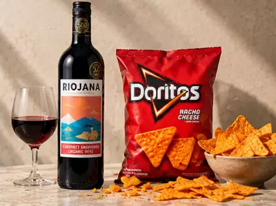 Wine and snack pairings | La Riojana Organic Cabernet Sauvignon + Doritos Nacho Cheese