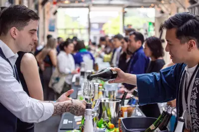 Guests sample pours at the walk-around tasting during the Best Ontario Sommelier Competition