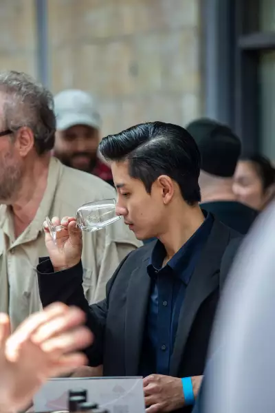 Guests sample pours at the walk-around tasting during the Best Ontario Sommelier Competition