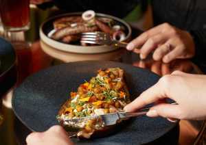 Roasted eggplant at Gladstone House