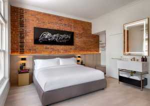 A guest room at Gladstone House