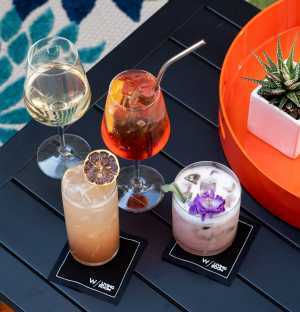 An assortment of cocktails at the Yard at W Toronto in Yorkville An assortment of cocktails at the Yard at W Toronto in Yorkville