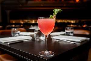 Aera restaurant | The Amelia cocktail with vodka, st-germain liqueur, blackberry, lemon and mint Aera restaurant | The Amelia cocktail with vodka, st-germain liqueur, blackberry, lemon and mint