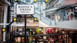 Queen's Cross Food Hall | The striking signage at Queen's Cross Food Hall in the CF Eaton Centre Queen's Cross Food Hall | The striking signage at Queen's Cross Food Hall in the CF Eaton Centre
