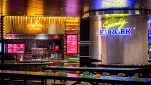 Queen's Cross Food Hall | The neon signs of Lala's Cantina and Swanky Burger Queen's Cross Food Hall | The neon signs of Lala's Cantina and Swanky Burger