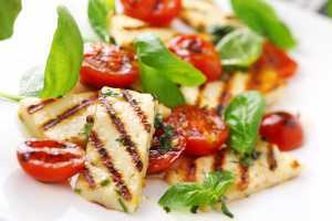 Food and wine pairings | Grilled halloumi and tomato salad Food and wine pairings | Grilled halloumi and tomato salad