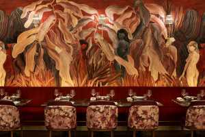 Frenchy Toronto | The plush banquettes and artwork sing inside Frenchy's dining room Frenchy Toronto | The plush banquettes and artwork sing inside Frenchy's dining room