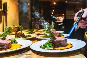 Canada Beef | A beef dish is blow torched by a chef Canada Beef | A beef dish is blow torched by a chef