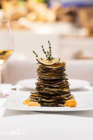 Estiatorio Milos Toronto | The Milos Special is made of eggplant and zucchini spirals Estiatorio Milos Toronto | The Milos Special is made of eggplant and zucchini spirals