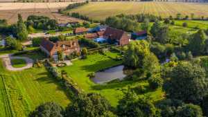 Inside England&rsquo;s evolving wine regions | An aerial shot of Bardfield Vineyard in Braintree, Essex