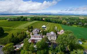Nova Scotia wines | An aerial shot of Domaine de Grand Pré winery in Nova Scotia