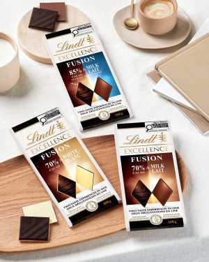 Lindt EXCELLENCE Fusion | Three Excellence Fusion bars in the flavour lineup