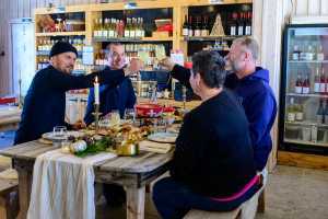 Farm-to-table dining in Qu&eacute;bec: Dany Labrecque (left), co-owner of Conciergerie du Terroir, on a tour in &Icirc;le d&rsquo;Orl&eacute;ans