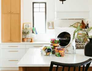Inspired Go salads | A kitchen island with salads from Inspired Go Inspired Go salads | A kitchen island with salads from Inspired Go