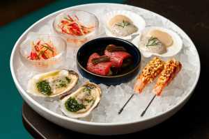 Takja BBQ | An overhead shot of a seafood platter at Takja BBQ