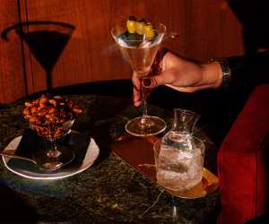 Martinis inside Mercer Lounge in downtown Toronto