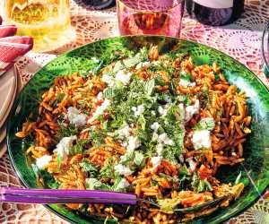 low-waste recipes | Christine Flynn's herby feta orzo
