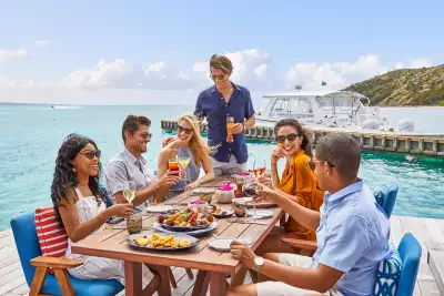 Dining at Fisherman's Village at Park Hyatt St. Kitts