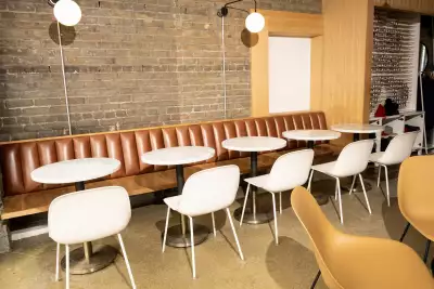 Seating inside Red Tape Brewery