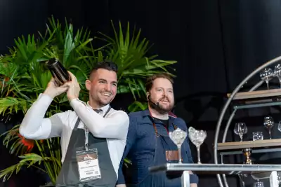 A cocktail presentation at RC Show
