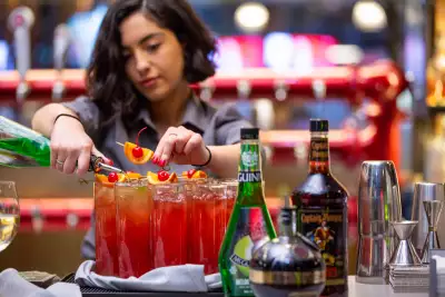 Making cocktails at RC Show