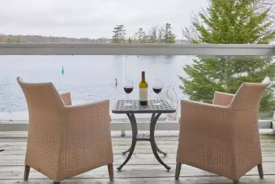 The view from a balcony at Rawley Resort Marina & Spa, Port Severn