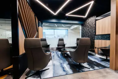 A meeting room inside the Aspire | Air Canada Caf&eacute; at Billy Bishop Toronto City Airport