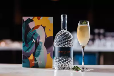 Spirit of York vodka and a cocktail inside the Aspire | Air Canada Caf&eacute; at Billy Bishop Toronto City Airport