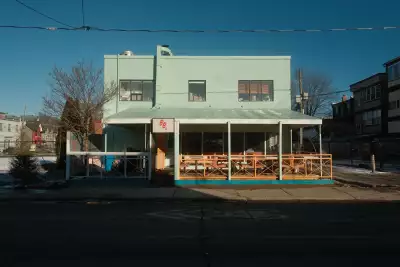 Filipino restaurants Toronto | The sea foam green exterior of BB&rsquo;s